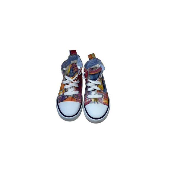 Polo Ralph Lauren Big Kid Plaid Bal Harbour Hi Multi Pony 91034 Sneaker Size 9 - Picture 2 of 9